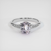 1.32 Ct. Purple Sapphire Ring, 18K White Gold 1