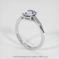1.32 Ct. Purple Sapphire Ring, 18K White Gold 2