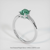 1.50 Ct. Sapphire Ring, 18K White Gold 2