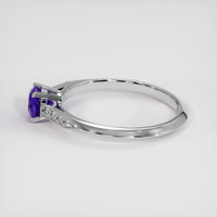 0.69 Ct. Sapphire Ring, 18K White Gold 4