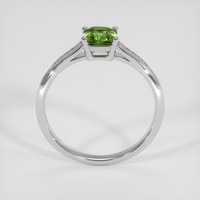 1.00 Ct. Green Sapphire Ring, 18K White Gold 3