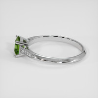 1.00 Ct. Green Sapphire Ring, 18K White Gold 4