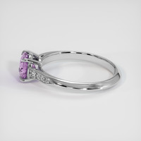 0.99 Ct. Pinkish Purple Sapphire Ring, 18K White Gold 4