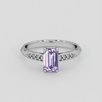 1.30 Ct. Purple Sapphire Ring, 18K White Gold 1