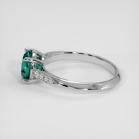 1.47 Ct. Bluish Green Sapphire Ring, 18K White Gold 4
