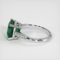 5.64 Ct. Greenish Blue Sapphire Ring, 18K White Gold 4