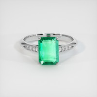 1.68 Ct. Emerald Ring, 18K White Gold 1