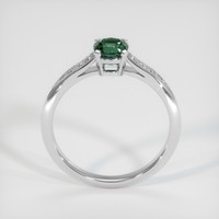 0.86 Ct. Bluish Green Sapphire Ring, 18K White Gold 3