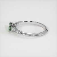 0.75 Ct. Bluish Green Sapphire Ring, 18K White Gold 4
