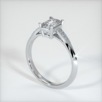 1.09 Ct. White Sapphire Ring, 18K White Gold 2