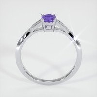 0.66 Ct. Violet Sapphire Ring, 18K White Gold 3