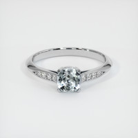 0.59 Ct. Greyish Blue Sapphire Ring, 18K White Gold 1