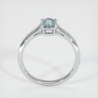 0.59 Ct. Greyish Blue Sapphire Ring, 18K White Gold 3