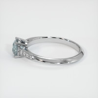 0.59 Ct. Greyish Blue Sapphire Ring, 18K White Gold 4
