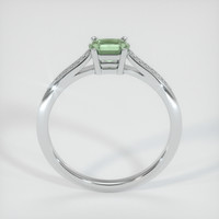 0.66 Ct. Green Sapphire Ring, 18K White Gold 3