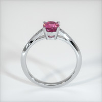 1.03 Ct. Purplish Pink Sapphire Ring, 18K White Gold 3