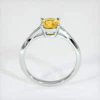 0.88 Ct. Yellow Sapphire Ring, 18K White Gold 3
