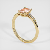 1.05 Ct. Padparadscha Sapphire Ring, 10K Yellow Gold 2