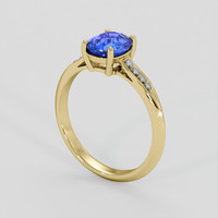 1.60 Ct. Blue Sapphire Ring, 10K Yellow Gold 2