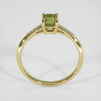 0.82 Ct. Greenish Yellow Sapphire Ring, 10K Yellow Gold 3