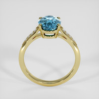 2.89 Ct. Greenish Blue Sapphire Ring, 10K Yellow Gold 3