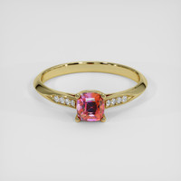 1.09 Ct. Bi Color Sapphire Ring, 10K Yellow Gold 1