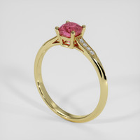1.09 Ct. Bi Color Sapphire Ring, 10K Yellow Gold 2