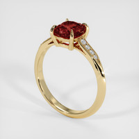 2.01 Ct. Reddish Orange Sapphire Ring, 10K Yellow Gold 2