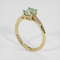 1.57 Ct. Yellowish Green Sapphire Ring, 10K Yellow Gold 2