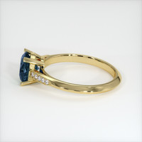 1.07 Ct. Blue Sapphire Ring, 14K Yellow Gold 4