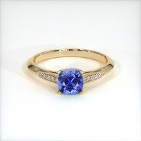 0.62 Ct. Blue Sapphire Ring, 14K Yellow Gold 1