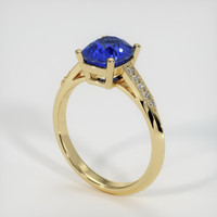 2.21 Ct. Blue Sapphire Ring, 14K Yellow Gold 2