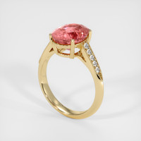 4.50 Ct. Padparadscha Sapphire Ring, 14K Yellow Gold 2