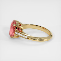 4.50 Ct. Padparadscha Sapphire Ring, 14K Yellow Gold 4