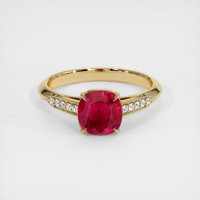 2.05 Ct. Ruby Ring, 14K Yellow Gold 1