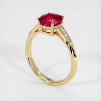 2.05 Ct. Ruby Ring, 14K Yellow Gold 2