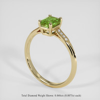 1.19 Ct. Green Sapphire Ring, 14K Yellow Gold 2