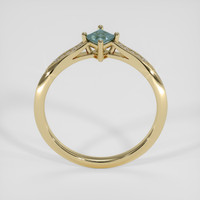 0.36 Ct. Greenish Blue Sapphire Ring, 14K Yellow Gold 3