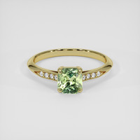 1.18 Ct. Green Sapphire Ring, 14K Yellow Gold 1