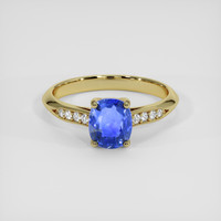 1.60 Ct. Blue Sapphire Ring, 14K Yellow Gold 1