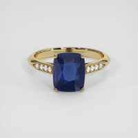 3.05 Ct. Blue Sapphire Ring, 14K Yellow Gold 1