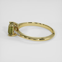 0.82 Ct. Greenish Yellow Sapphire Ring, 14K Yellow Gold 4