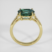 4.04 Ct. Bluish Green Sapphire Ring, 14K Yellow Gold 3
