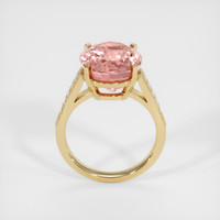 9.97 Ct. Padparadscha Sapphire Ring, 14K Yellow Gold 3