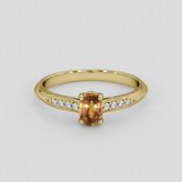 0.70 Ct. Color Change Sapphire Ring, 14K Yellow Gold 1