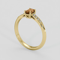 0.70 Ct. Color Change Sapphire Ring, 14K Yellow Gold 2