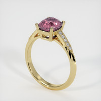 2.12 Ct. Purplish Pink Sapphire Ring, 14K Yellow Gold 2