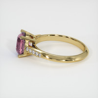 2.12 Ct. Purplish Pink Sapphire Ring, 14K Yellow Gold 4