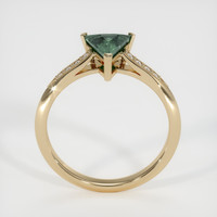 0.93 Ct. Bluish Green Sapphire Ring, 14K Yellow Gold 3