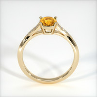 0.68 Ct. Orangish Yellow Sapphire Ring, 14K Yellow Gold 3